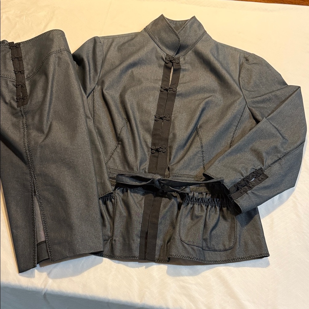 Magaschoni Black and Gray Suit